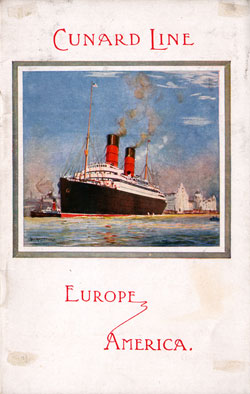 Passenger List, RMS Orduña, Cunard Line, Circa 1915, Liverpool to New Yor