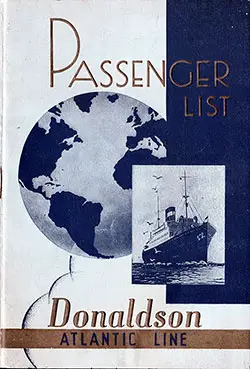 Front Cover, 1938-09-02 SS Athenia Passenger List
