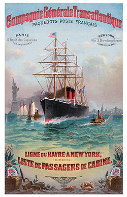 1887-02-05 Passenger Manifest for the SS La Champagne