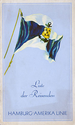 1936-08-27 Passenger Manifest for the SS Deutschland