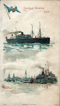 Passenger Manifest, SS Pennsylvania, Hamburg America Line, November 1905