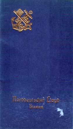 1910-05-19 Passenger Manifest for the SS Friedrich Der Grosse