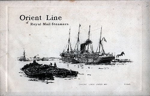 Front Cover - Passenger List, Orient Line, RMS Orient, 28 April 1899