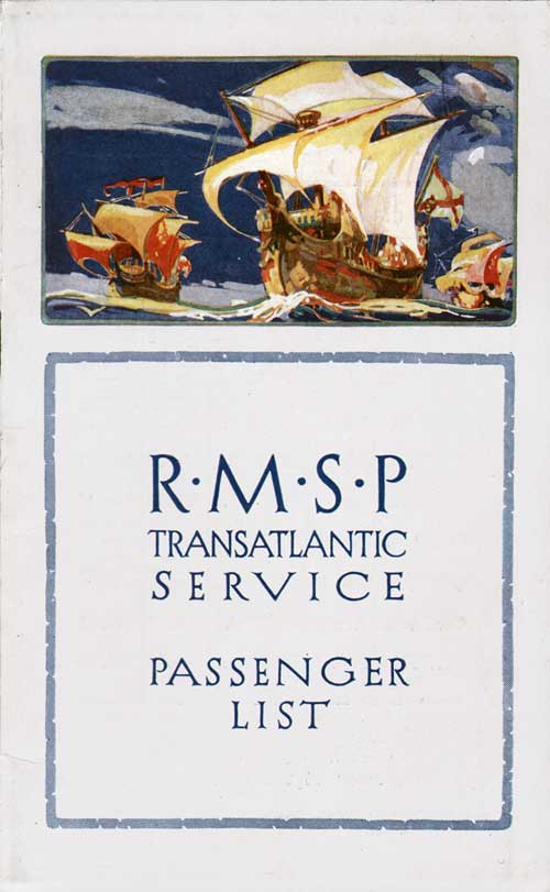 Passenger List, R.M.S.P. SS Orbita - 1924