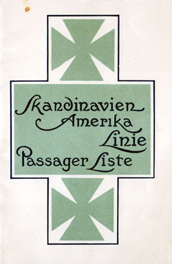 1914-08-13 Passenger Manifest for the SS Oscar II