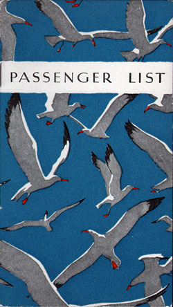 Front Cover, 1932-11-25 SS Leviathan Passenger List