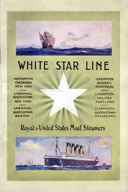 Front Cover, 1922-04-01 RMS Baltic Passenger List