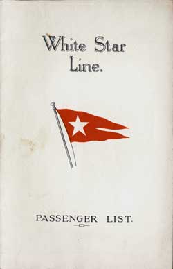 1928-08-08 Passenger Manifest for the RMS Homeric