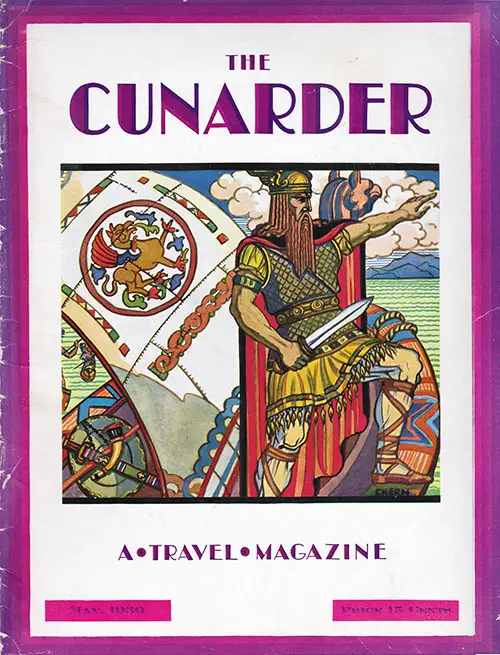 Front Cover, The Cunarder - A Travel Magazine, Scandianavian Issue, May 1930