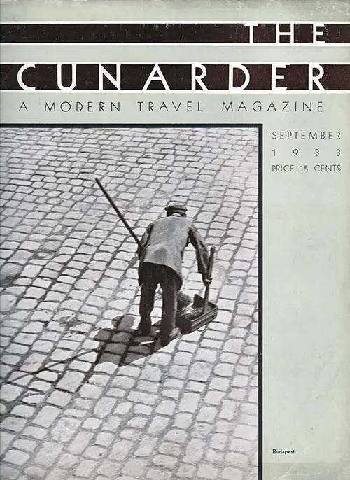 Front Cover, Cunarder: A Modern Travel Magazine, September 1933
