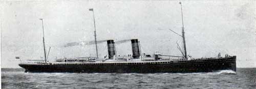 Photograph of the RMS Umbria of the Cunard Liine, 24 July 1905.