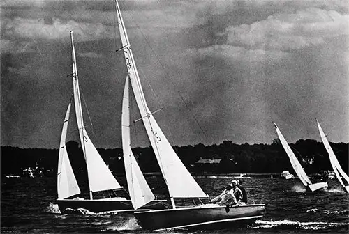 Handling the Heavy Winds Looks Easy in a New 1971 O'Day Rhodes 19 Sailboat.