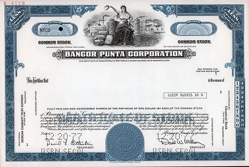 Incorporated > Hartford Connecticut stock certificate share Binee 