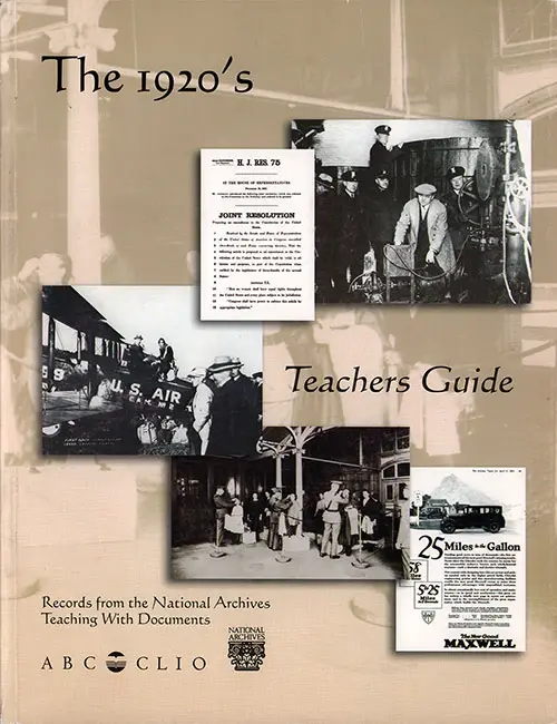 The 1920s Teachers Guide: Records from the National Archives - Teaching with Documents