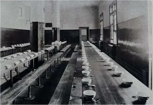 Dining Hall Located in the Main Building at Ellis Island.