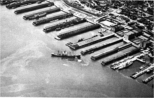 General Cargo Piers at Tompkinsville, Staten Island, NY.