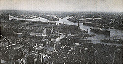 General View of the North End of Hamburg Harbor.