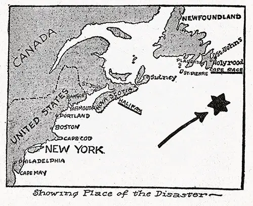 Map Showing Place of Disaster.