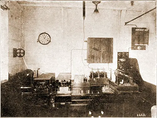 Marconi Station on an Ocean Liner circa 1907.