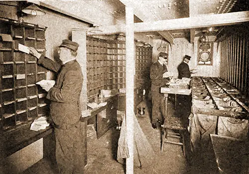 The Sea Post Office on the Oceanic circa 1910.
