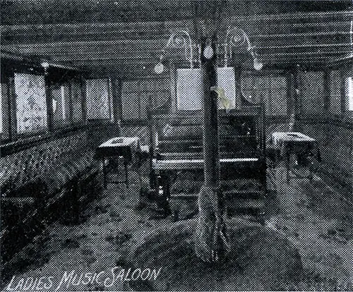 Ladies' Music Saloon on an American Line Steamer circa 1907