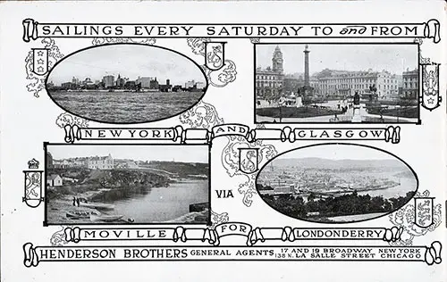 Back Cover, Anchor Line Information For Passengers - 1912 Brochure.