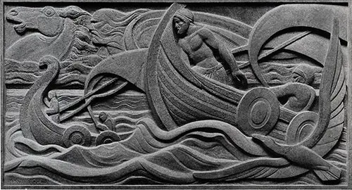 God Odin in the Storm, Low-Reliefs of SAUPIQUE.