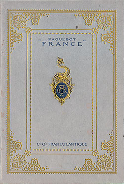 1912 Launch Booklet on the SS France (Superb Brochure with many interior photographs)