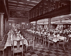 Cabin Class Dining Room on board a Canadian Pacific Steamship