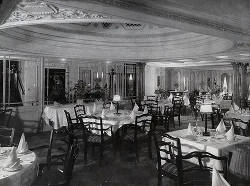 View of the Scythia Dining Room Directly Under the Domed Ceiling