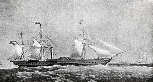 The First Cunarder, the RMS Britannia of the Cunard Line.