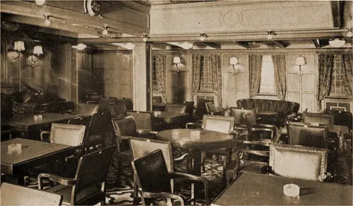 Tourist Class Smoking Room on the SS Berlin.