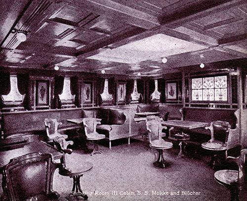 Smoking Room - Second Cabin of the SS Moltke and Blücher