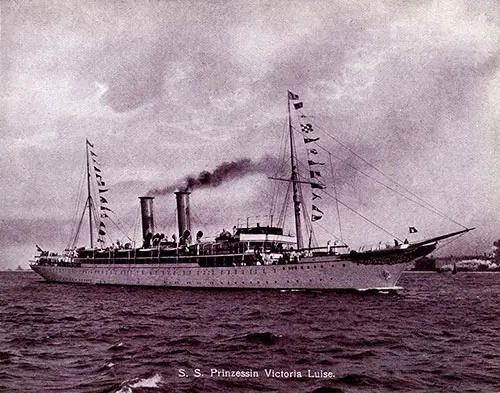The SS Prinzessin Victoria Luise Cruising on the the Atlantic Ocean.