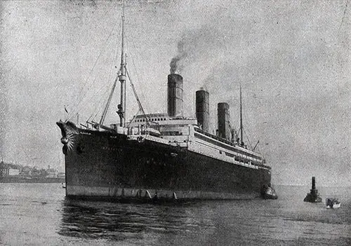 The SS Imperator Near the Harbor. 