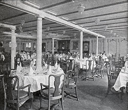 First Class Dining Room - RMSP Steamship circa 1921
