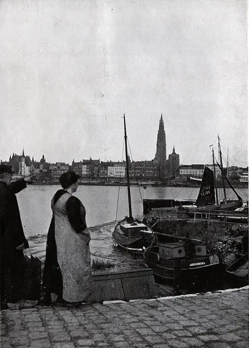 View of Antwerp Harbor.