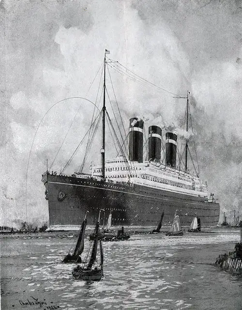 The SS Belgenland, 27,200 Tons - (From a Drawing by Charles Dixon R.I.).