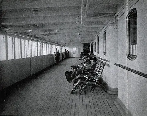 Enclosed Deck for First Class Passengers on the SS George Washington.