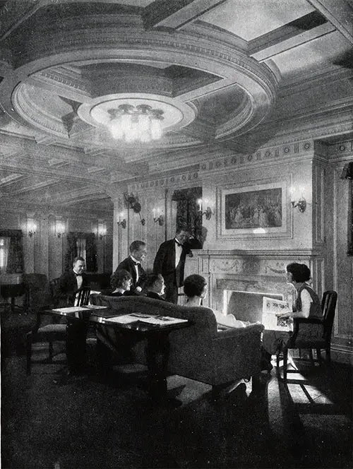First Class Social Hall on the SS President Harding.