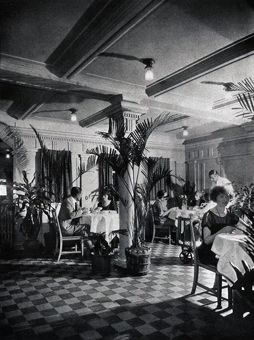 The Tea Room on the SS American Legion.