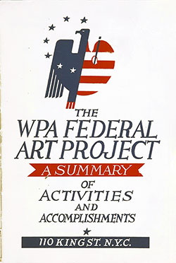 Front Cover, The WPA Federal Art Project: A Summary of Activities and Accomplishments, New York City
