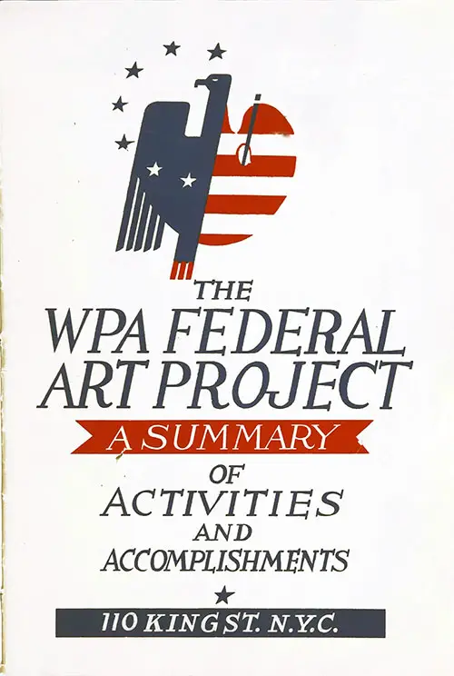 Front Cover, The WPA Federal Art Project: A Summary of Activities and Accomplishments, New York City