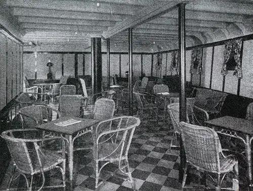 Tourist Third Cabin Ladies Lounge on the SS Laurentic.