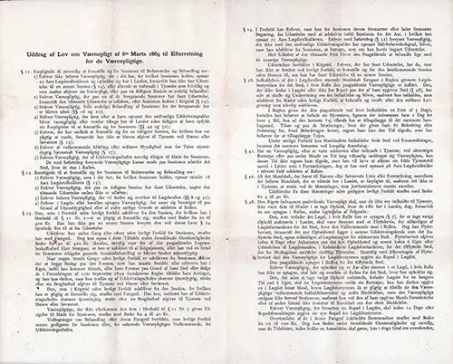 Terms and Conditions, Proof of Registration for Military Service, 6 March 1869, Part 1 of 2.
