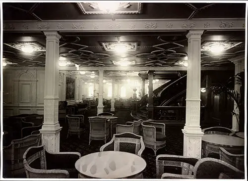 Reception Room on the RMS Olympic Photographed by Rev. William Herman 1911.