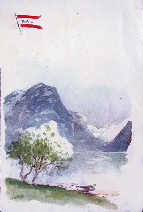 Front Cover, SS Bergensfjord Daily Menu - 5 September 1936
