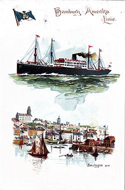 Front Cover, SS Pretoria Dinner Bill of Fare - 26 May 1905