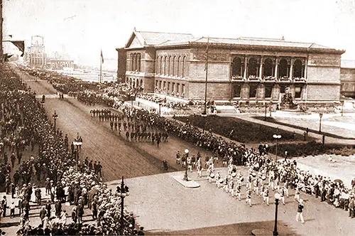 Chicago Observing Memorial Day with a Parade circa 1921.