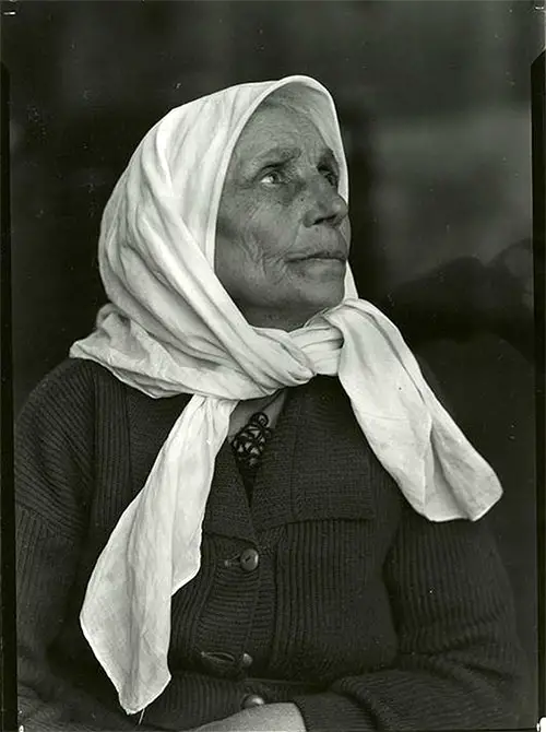 Jewish Grandmother at Ellis Island in 1926.